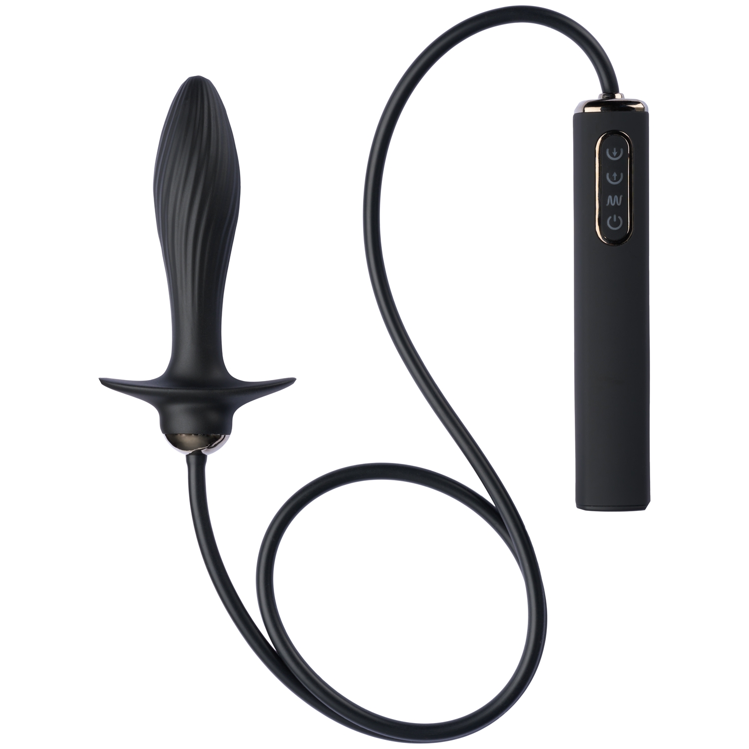 Anal Fantasy Collection Anal Fantasy Auto-Throb Inflatable Vibrating Plug - Black