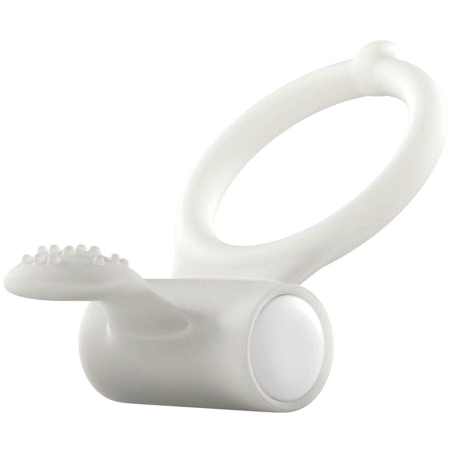 Dorcel Marc Power Clit Glow In The Dark Vibrating Cock Ring - White