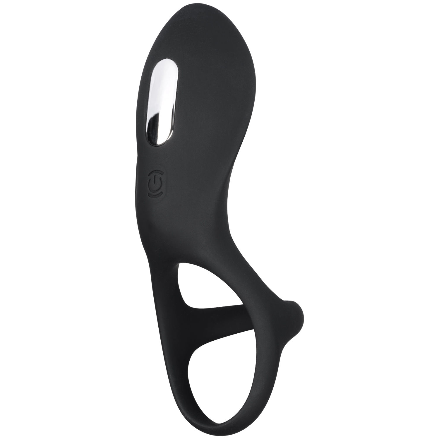 Sinful Couple's Rechargeable Double Penis Ring - Black