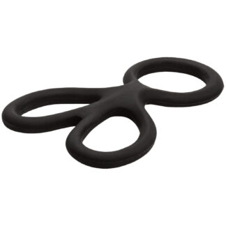 CalExotics Silicone Ball Spreader Penis Ring - Black