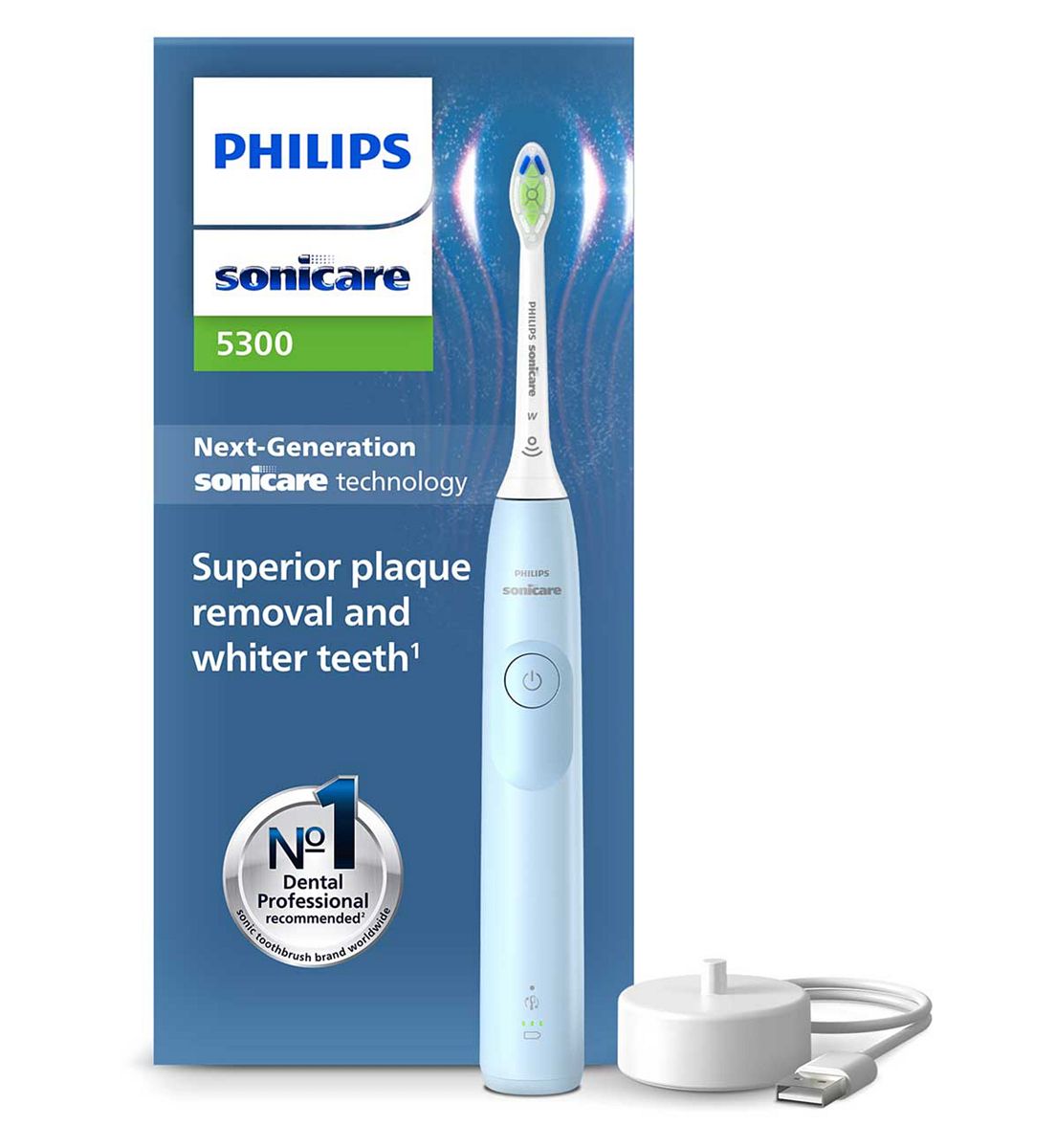 Philips Sonicare 5300 Electric Toothbrush Light Blue Hx7106/01