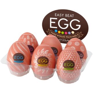 TENGA Egg Hard Boiled II Masturbator Set 6 Pack - White
