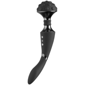 Vive Shiatsu Bendable Magic Wand Vibrator - Black